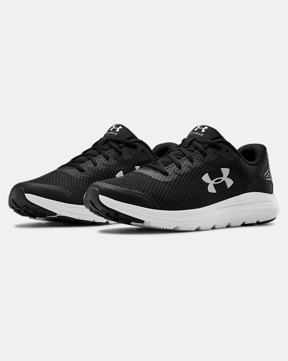 Men's UA Surge 2 Running Shoes, Black, pdpMainDesktop image number 3